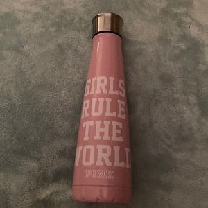 Sip by swell pink metal water bottle with lid “Girls Rule The World PINK